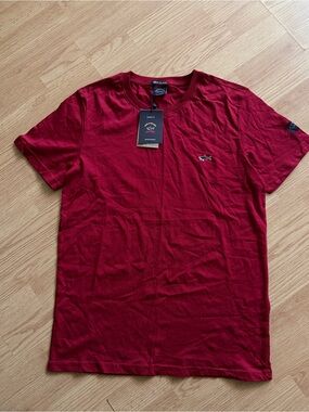 Paul & Shark Burgundy Short Sleeve Crewneck T-Shirt